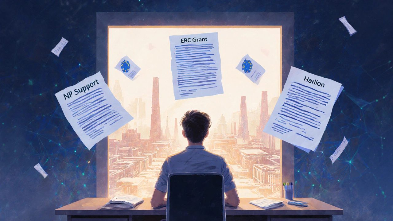 Eine österreichische Forscherin sieht durch eine digitale Pforte zu europäischen Forschungszentren.