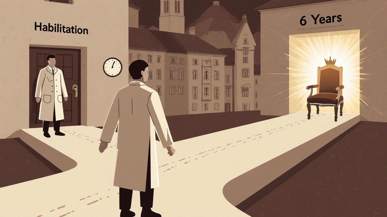 Drei Karrierewege zur Professur in Österreich: Habilitation, Tenure-Track und direkte Berufung.