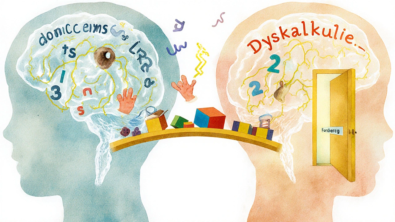 Kind mit neurobiologischen Lernschwierigkeiten, verbunden durch multisensorische Förderung.