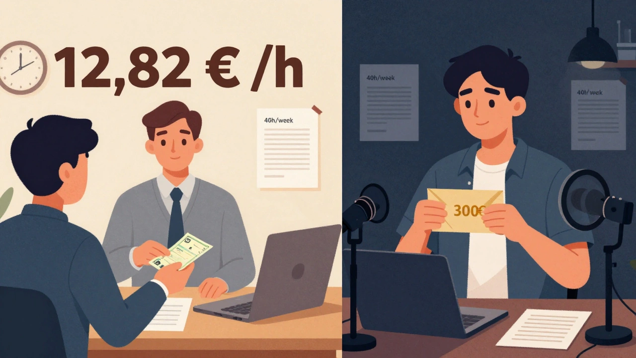 Vergleich eines bezahlten und unbezahlten Praktikums in unterschiedlichen Arbeitsumgebungen.