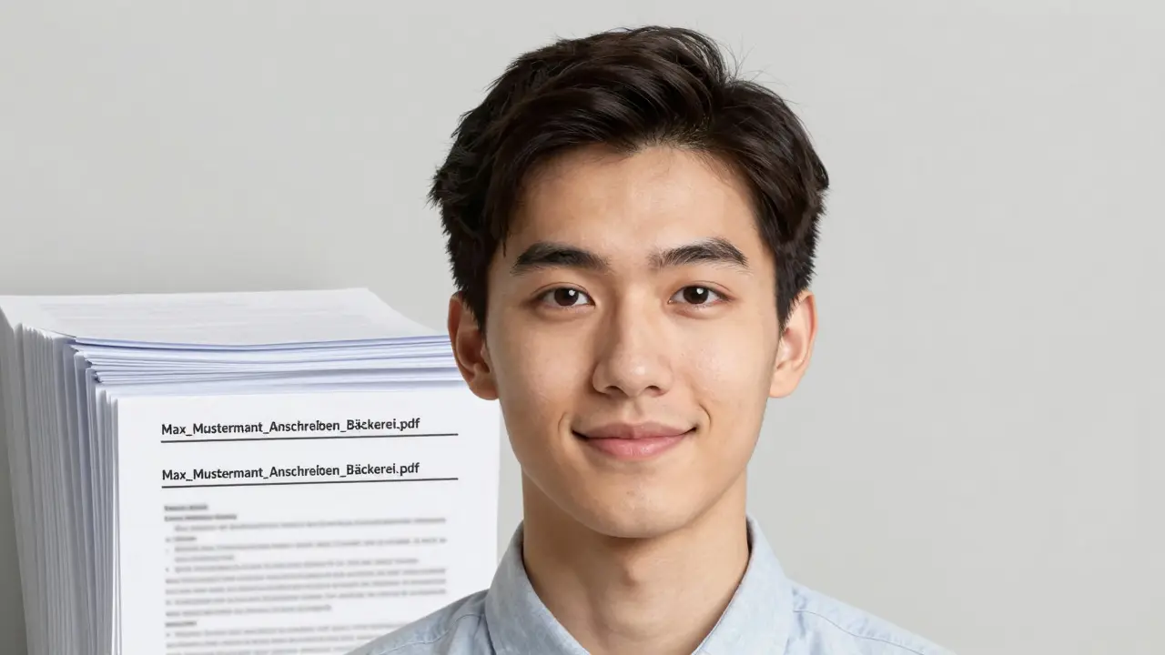 Professionelles Foto eines Bewerbers mit freundlichem Gesichtsausdruck und neutralem Hintergrund.