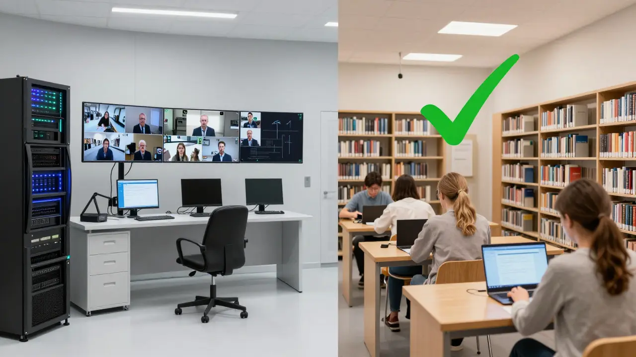 Kontrast zwischen invasiver Überwachung und vertrauensbasiertem digitalen Prüfen in Österreich.