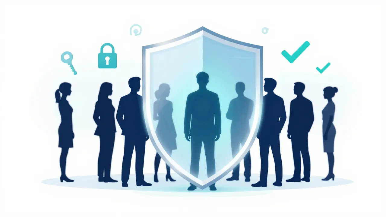 Symbolische Darstellung von Datenschutz und informierter Einwilligung.