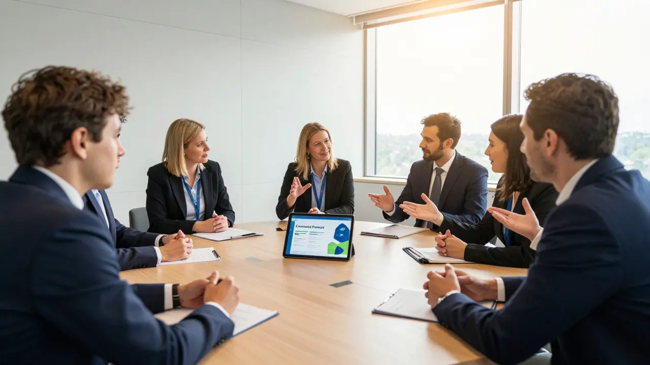 Vertreter von Sozialpartnern und Kammern diskutieren gemeinsam über Ausbildungsstandards.