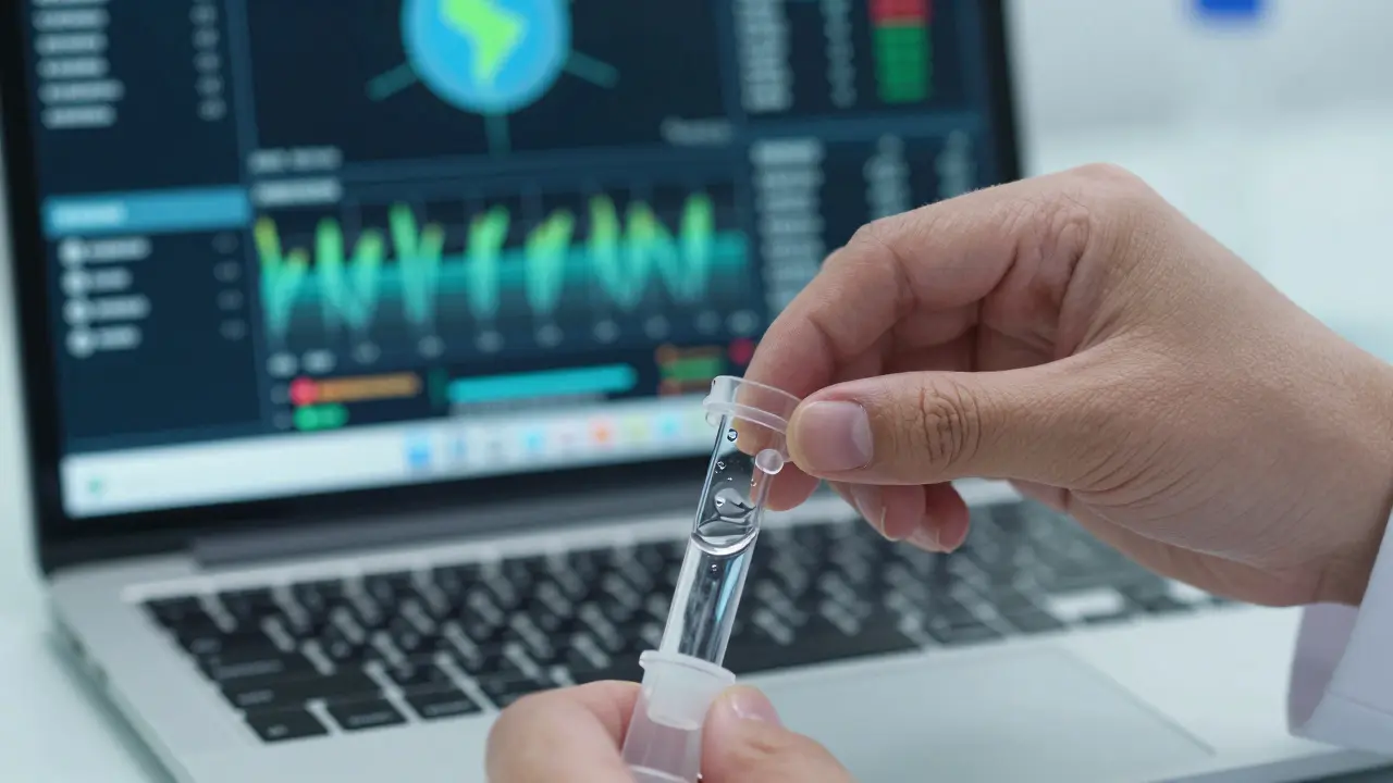 Wissenschaftliche Analyse von Wasserproben und Datenvisualisierung