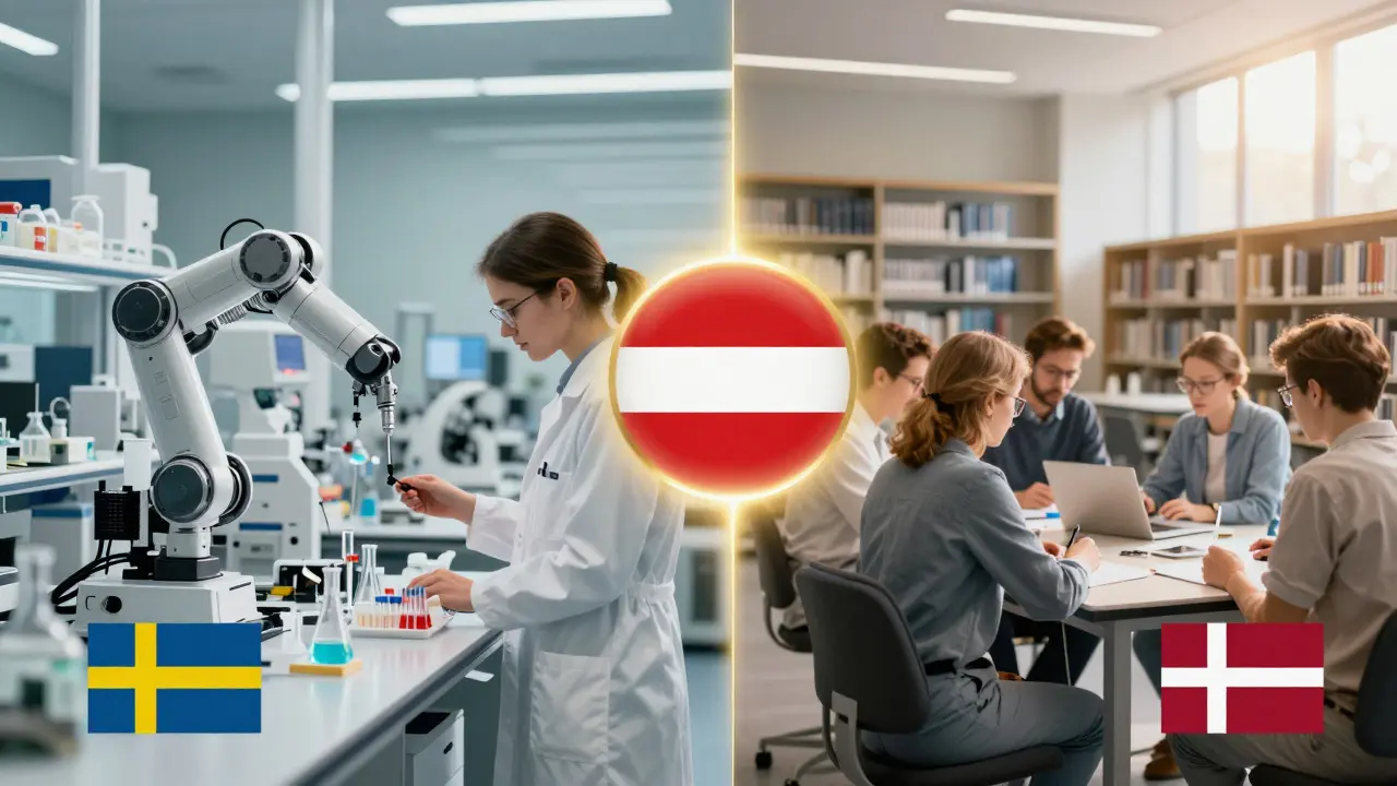 Labor und Universität im Vergleich zur europäischen Spitzenklasse