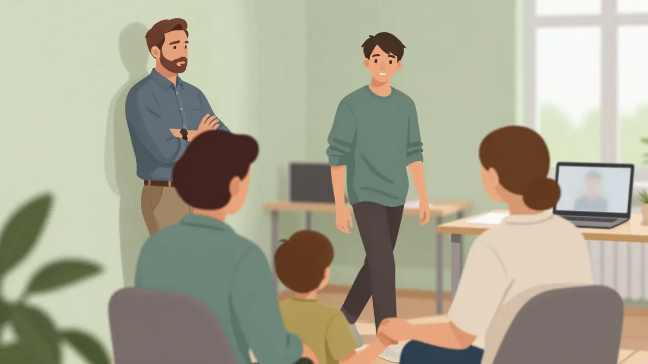 Eltern, Lehrer und Schüler nutzen gleichzeitig die kostenlose Schulpsychologie-Beratung