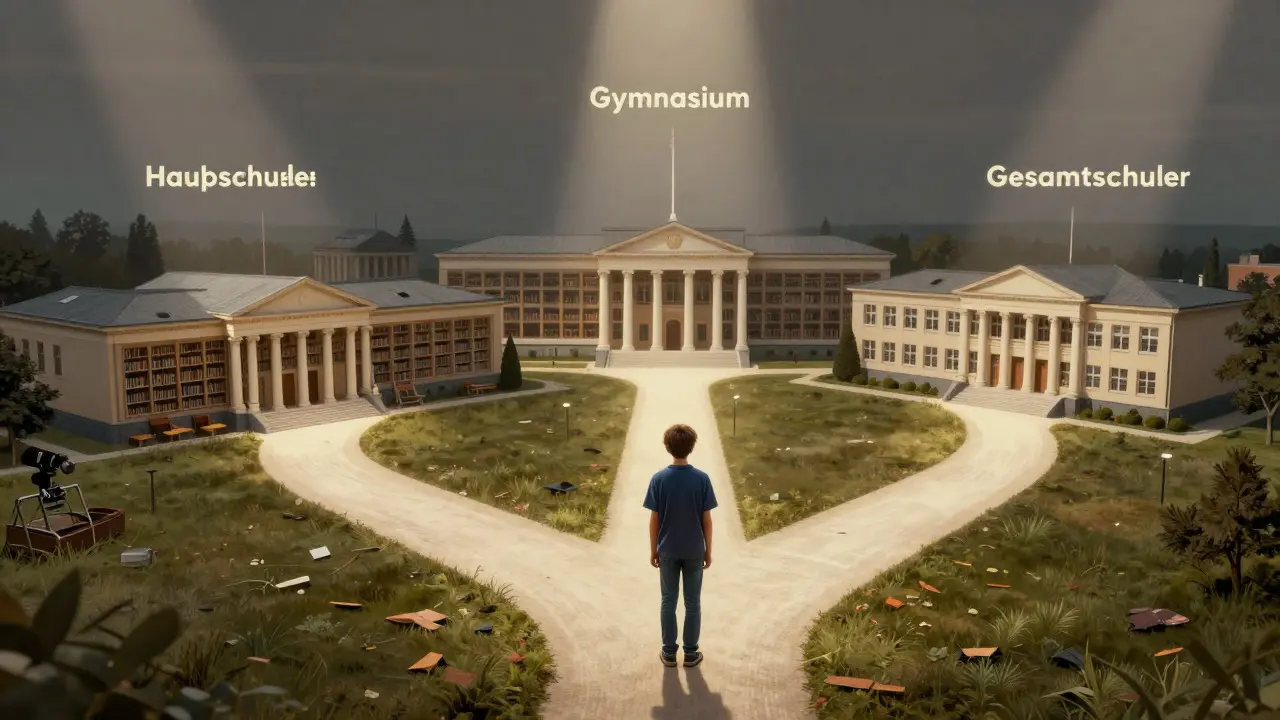 Symbolische Darstellung der verschiedenen Schulwege im deutschen Bildungssystem