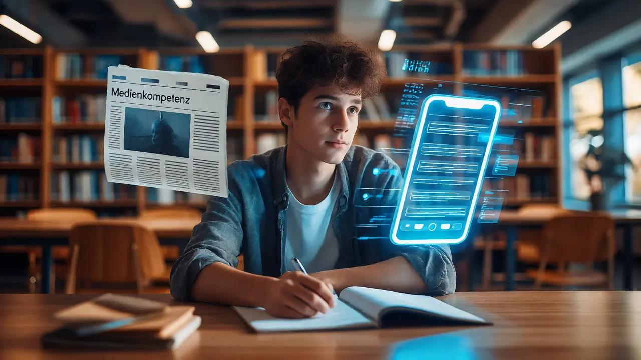 Schüler analysieren digitale und gedruckte Quellen zur Medienkompetenz