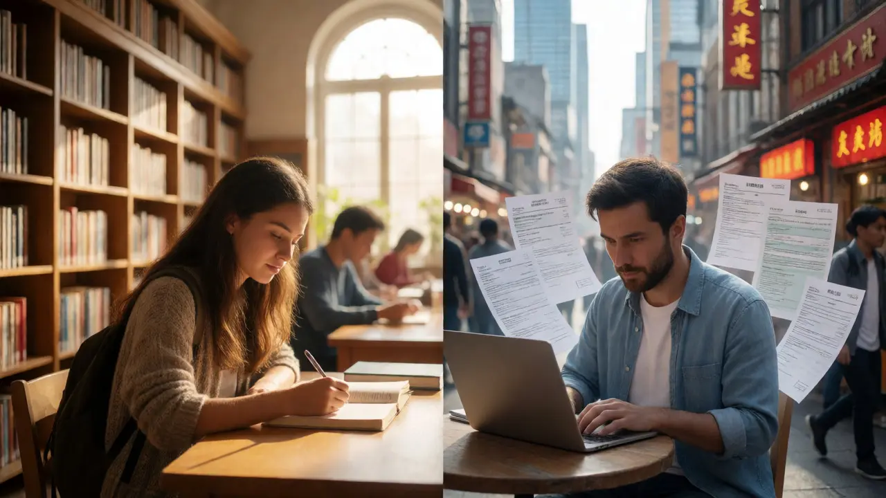 Vergleich von Studienaufenthalt in der EU und Reise in Drittstaaten