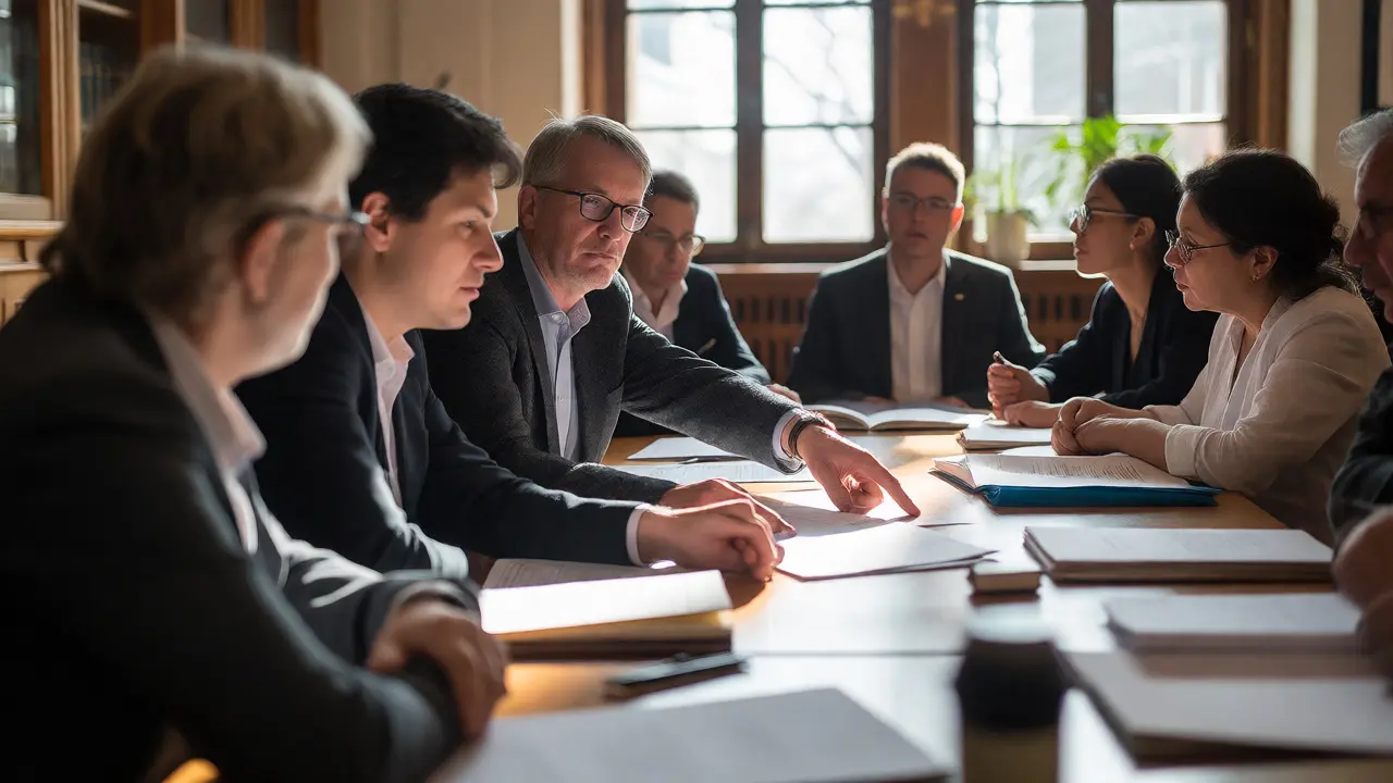 Experten diskutieren bei einem Qualitätsaudit an einer österreichischen Universität